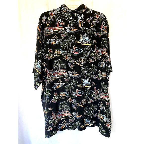 Reyn Spooner Art Of Eddy Y Men Shirt Button Down Palm Car Surf Tropical … - Picture 2 of 6